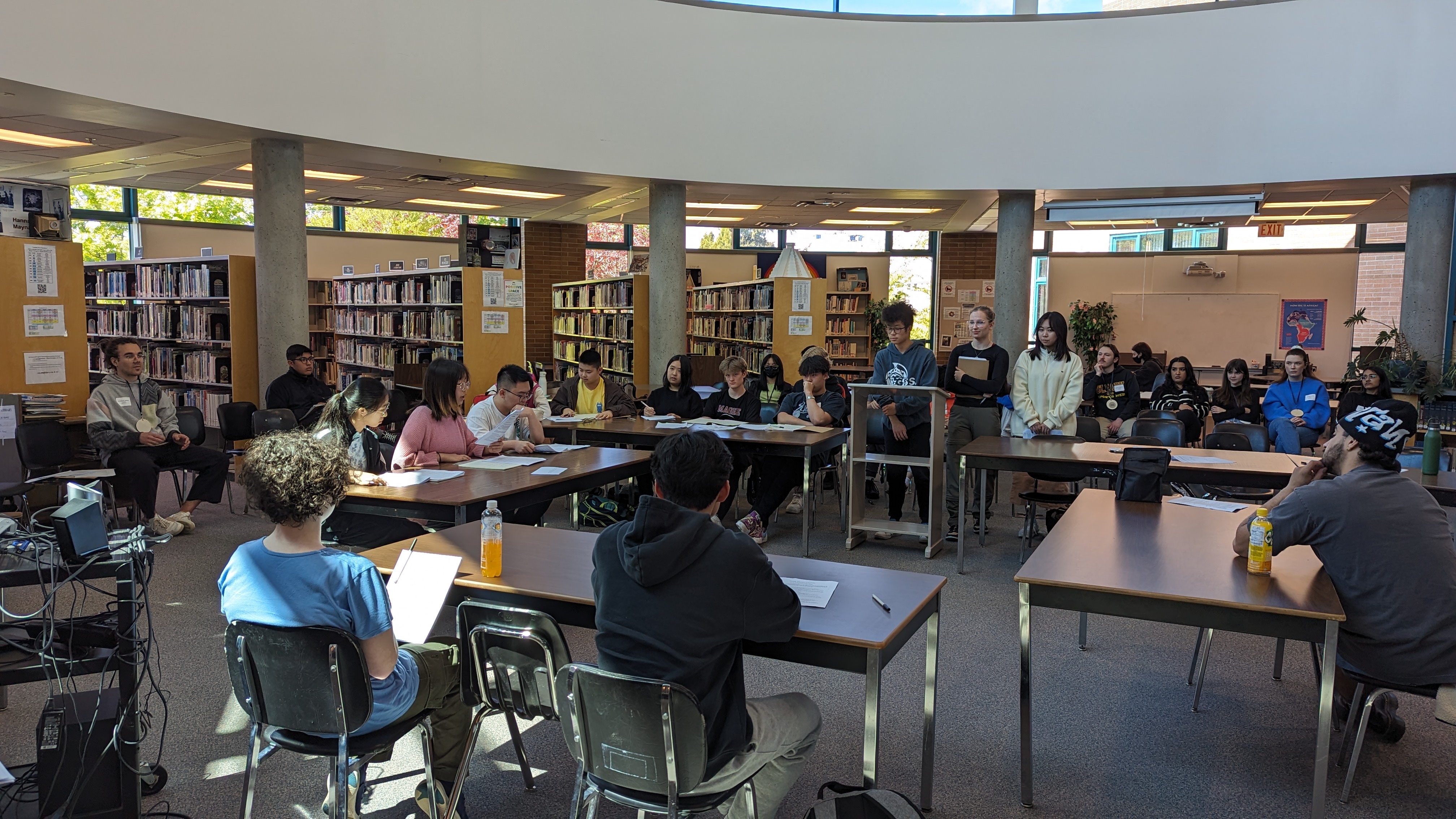 Magee Secondary Students at the mock trial.