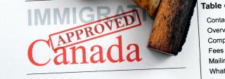 An approved Canadian immigration form