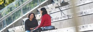 UBC students sitting outside
