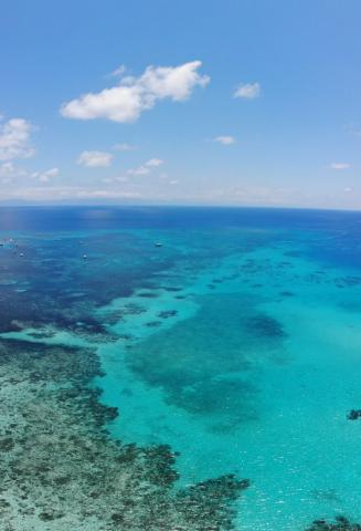 Aerial photo of the Great Barrier Reef, Australia