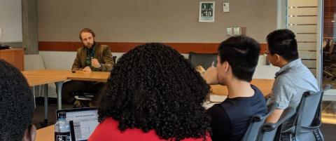 Professor Sokolowski giving a public talk at Allard Hall