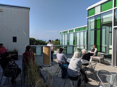 Professor Jocelyn Stacey discusses her book at the 2018 book launch