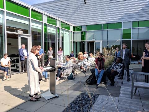 Professor Mary Liston provides commentary at the 2018 CLE event for Jocelyn Stacey's book launch